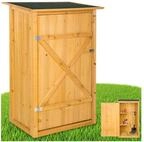 tectake Ger&auml;teschrank Gartenschrank mit Flachdach (Bausatz, 1-St., inkl. Schl&uuml;ssel)