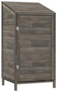vidaXL Ger&auml;tehaus, Ger&auml;teschuppen Anthrazit 55x52x112 cm Massivholz Tanne