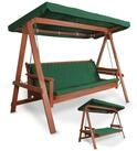 Hecht Hollywoodschaukel Baharu Lux, 4-Sitzer, Sonnendach und Polster, Merantiholz,