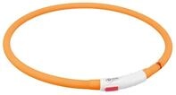TRIXIE Hundehalsbandleuchte Flash Leuchtring USB - orange - 70 cm/&oslash; 10 mm