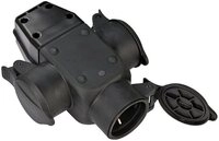 Brennenstuhl Brennenstuhl 1082120 3fach-Kupplung Gummi 230 V Schwarz IP44