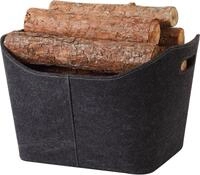 Trend Line Holztragetasche TrendLine Holzkorb Filz 53 x 36 x 43 cm anthrazit