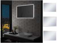 vidaXL Spiegel Badezimmer Wandspiegel mit LED und Touch-Sensor 100 x 60 cm...