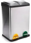 MSV M&uuml;lltrennsystem Treteimer M&uuml;lltrennung, mit Deckel, 40 L (2x 20 L), mit