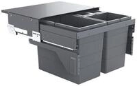 Hailo Einbaum&uuml;lleimer AS Cargo - 600mm - 28L/13L/13L/Deckel - Auszug, Abfallsammler