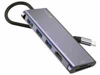 XLAYER USB 3.0 HUB XLayer Typ C 6-IN-1 Grey USB-Adapter