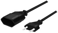 LogiLink CP122 Netzkabel Verl&auml;ngerungskabel, (100 cm), Stecker zu Buchse, 1 m L&auml;nge
