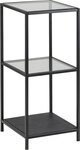 ACTONA GROUP Standregal Stoke, aus Metall mit Glasb&ouml;den in leichter Konstruktion,