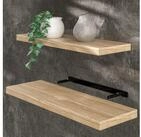Casaria Wandboard, Eiche H&auml;ngeregal mit Halterung 15kg Tragkraft Wohnzimmer...