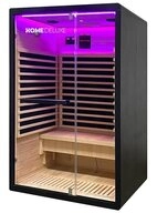 HOME DELUXE Infrarotkabine Infrarotkabine NERO, 43 mm, Hemlock-Tannenholz, schneller