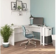 Vicco Eckschreibtisch Nikita, Wei&szlig;, 140 x 140 cm (1-St)