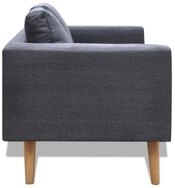 vidaXL Sofa, 2-Sitzer Stoff Dunkelgrau