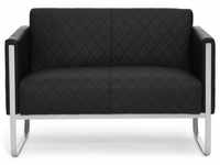 hjh OFFICE Sofa Lounge Sofa ARUBA STEP Kunstleder mit Armlehnen, 1 St, Couch,...