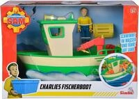 SIMBA Spielzeug-Feuerwehr Simba Boot Feuerwehrmann Sam Charlies Fischerboot mit Figur