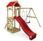 Wickey Spielturm FreeFlyer &ndash; Kletterger&uuml;st mit Sandkasten, Rutsche & Kletterwand,