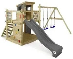 Wickey Spielturm Smart Camp &ndash; Kletterturm mit Rutsche, Schaukel & Spielhaus,