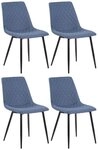 CLP Esszimmerstuhl Telde Stoff (4er Set, 4 St), gepolstert&gesteppt, retro