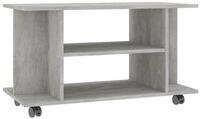 vidaXL TV-Schrank TV-Schrank mit Rollen Betongrau 80x40x45 cm Holzwerkstoff...