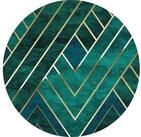 Komar Vliestapete Vlies selbstklebend - Jade - Gr&ouml;&szlig;e 125 x 125 cm, glatt, bedruckt,