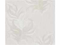 Livingwalls Mata Hari Federn weiß grau (38009-1)