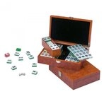 Philos Spiel, Mah Jongg - Designbox - mit arabischen Zeichen - Wurzelholzdesign