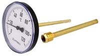 AFRISO Heizk&ouml;rper Bimetall Zeigerthermometer 0 - 120&deg;C mit Messing