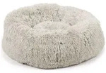 Beeztees Tierbett Hundebett Yali Pl&uuml;sch hellgrau grau 70 cm x 70 cm