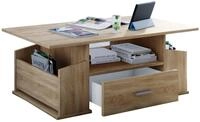 VCM Couchtisch Holz Sofatisch Couchtisch Schublade Junata, 44x110x52cm Beistelltisch,