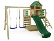 Wickey Spielturm Smart Cave &ndash; Abenteuer-Kletterger&uuml;st mit Schaukel, Leiter &