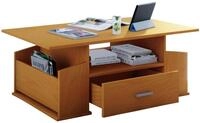 VCM Couchtisch Holz Sofatisch Couchtisch Schublade Junata, 44x110x52cm...