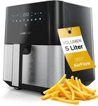 CLATRONIC Hei&szlig;luftfritteuse FR 3782 H, XXL 5L, 360&deg; Air-Flow, 8 Programme,...