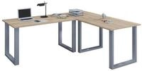 VCM Schreibtisch B&uuml;rotisch Eckschreibtisch Lona H. 76 x B. 220 x T., VCM Holz