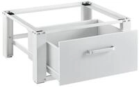 en.casa Unterschrank &raquo;Comfortixx&laquo; Waschmaschinen-Sockel mit Schublade Stahl...