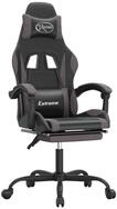 vidaXL Gaming-Stuhl Gaming-Stuhl mit Fu&szlig;st&uuml;tze Drehbar Schwarz & Grau...