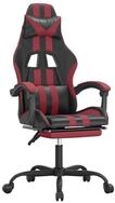 vidaXL Gaming-Stuhl Gaming-Stuhl mit Fu&szlig;st&uuml;tze Schwarz und Weinrot Kunstleder...