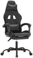 vidaXL Gaming-Stuhl Gaming-Stuhl mit Fu&szlig;st&uuml;tze Schwarz Kunstleder (1 St)