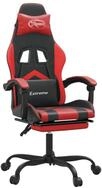 vidaXL Gaming-Stuhl Gaming-Stuhl mit Fu&szlig;st&uuml;tze Schwarz und Rot Kunstleder (1...