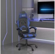vidaXL Gaming-Stuhl Gaming-Stuhl mit Fu&szlig;st&uuml;tze Drehbar Schwarz & Blau...