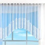 Gardinenbox Bogenstore (1 St), Kr&auml;uselband, transparent, Barock Gardine Jacquard