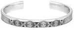 THOMAS SABO Armband Armreif Facettiertes Design mit schwarzen Steinen Silber (Set)