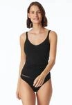 Spaghettitop SCHIESSER "Personal Fit", Damen, Gr. S, schwarz, Single Jersey,