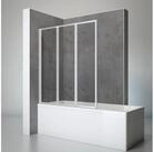 Schulte Badewannenfaltwand Well 127 x 140 cm, Sicherheitsglas, (3 tlg), Klar