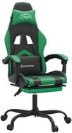 vidaXL Gaming-Stuhl Gaming-Stuhl mit Fu&szlig;st&uuml;tze Schwarz und Gr&uuml;n Kunstleder...
