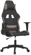 vidaXL Gaming-Stuhl Gaming-Stuhl mit Massagefunktion Schwarz und Taupe Stoff (1...