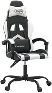 vidaXL Gaming-Stuhl, Gaming-Stuhl Schwarz und Wei&szlig; Kunstleder