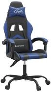 vidaXL Gaming-Stuhl Gaming-Stuhl Drehbar Schwarz und Blau Kunstleder (1 St)