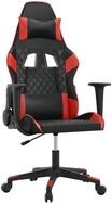 vidaXL Gaming-Stuhl, Gamer Stuhl mit Massagefunktion Schwarz und Rot Kunstleder