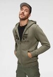 Alpha Industries Kapuzensweatjacke BASIC ZIP HOODY Baumwollmischung, regular fit