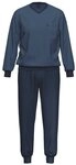Ammann Pyjama Basic (Set, 2 tlg) Schlafanzug Langarm - Baumwolle - Mit B&uuml;ndchen an