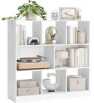 VASAGLE B&uuml;cherregal, Regal, W&uuml;rfelregal, Standregal, 8 offene F&auml;cher